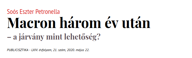 Macron három év után (írásom az Élet és Irodalom lapjain)